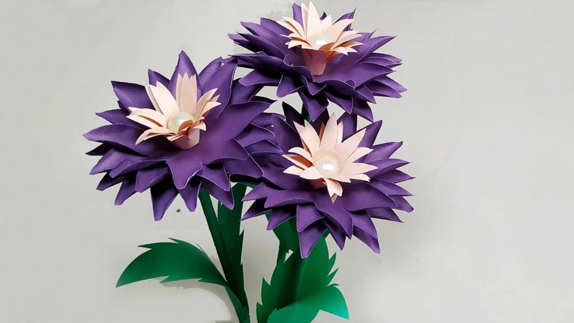 手工纸艺教程,一个用纸做花的方法,简单易学!