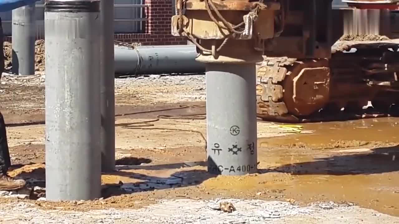 实拍德国打桩机施工过程网友真是大国重器佩服