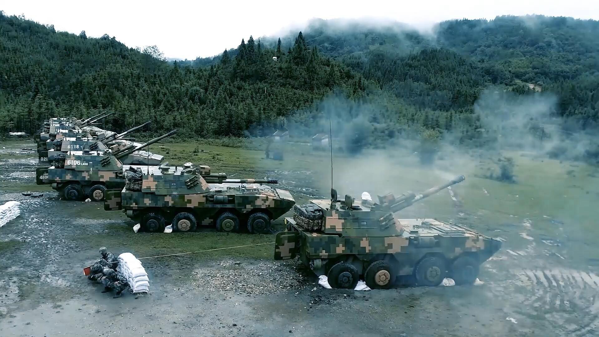 前方高能!直击中国陆军轮式火炮全天候实弹射击演练