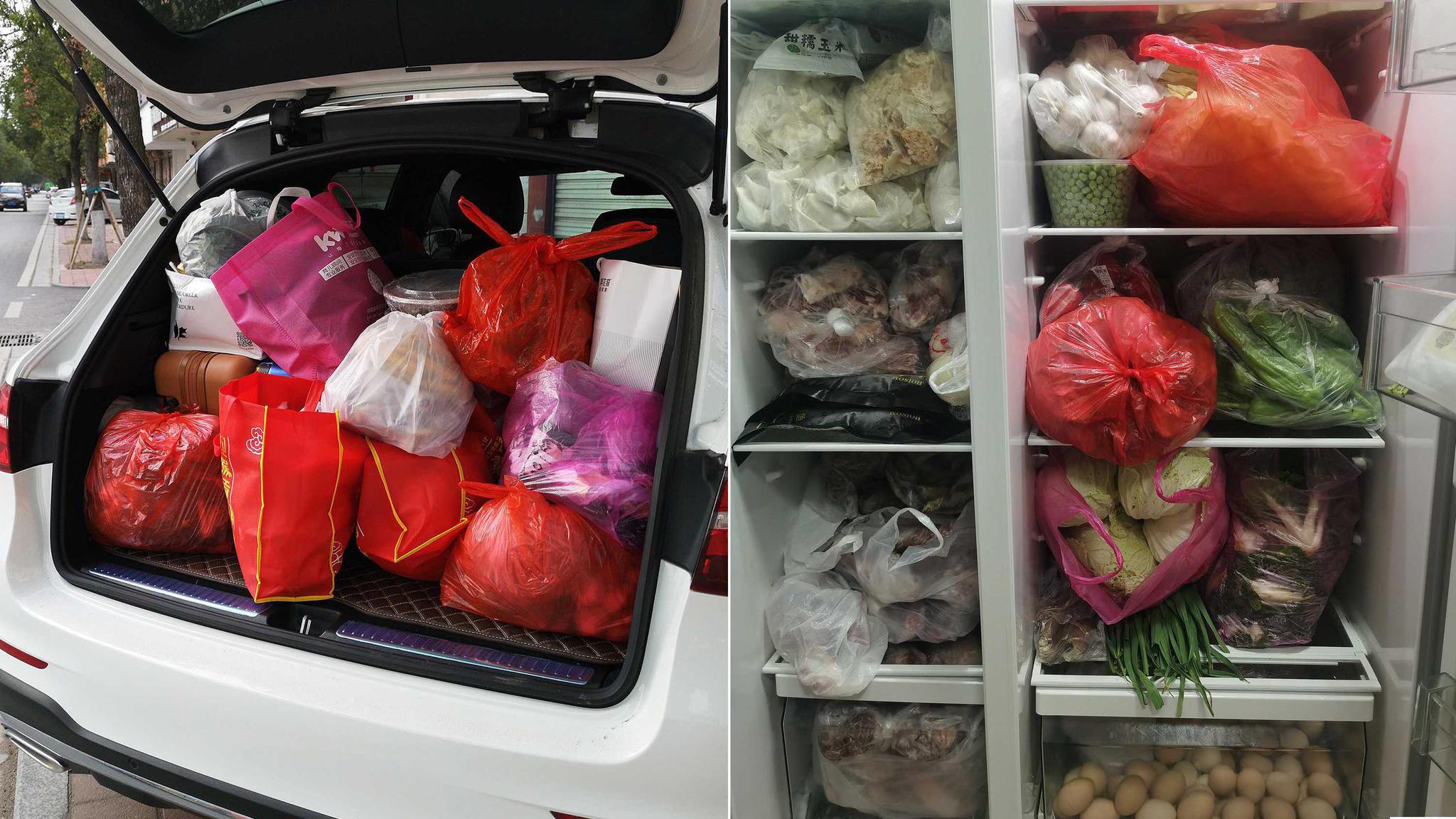 春节返程母亲将后备箱塞满食物,父亲一旁不舍挥手,场面令人动容