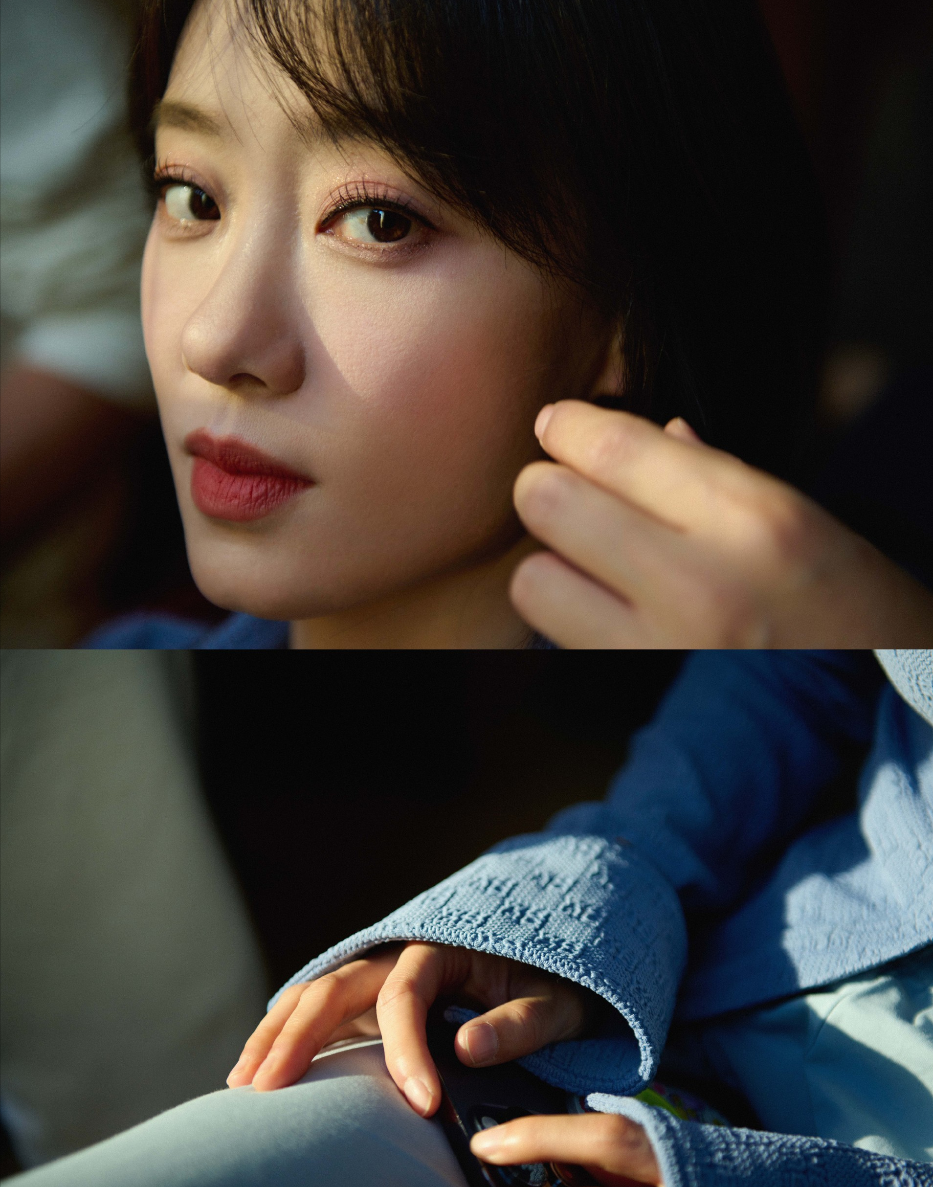 衬衫袖蛮腰对镜耍微笑的张小斐娇艳如花惊艳迷人