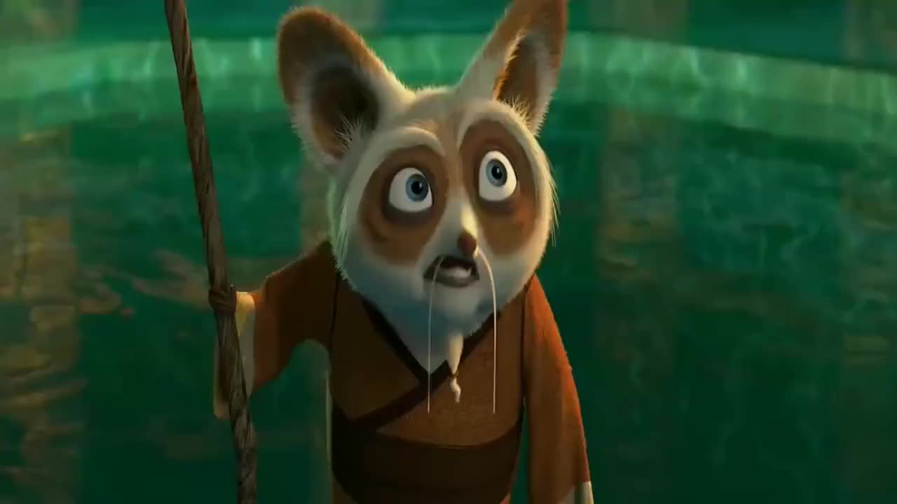 功夫熊猫:师傅说不要看,但还是抢过去秘籍!