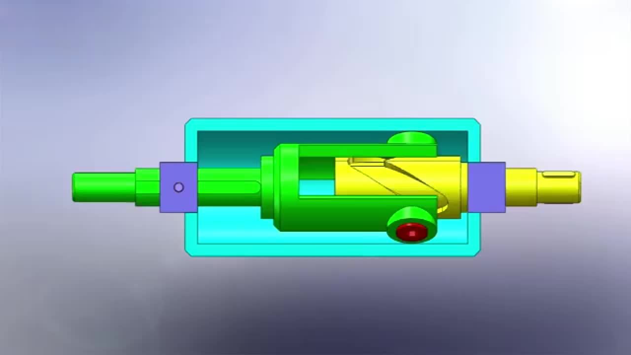 小伙设计了1种可以把旋转运动转化为直线运动的圆柱凸轮机构