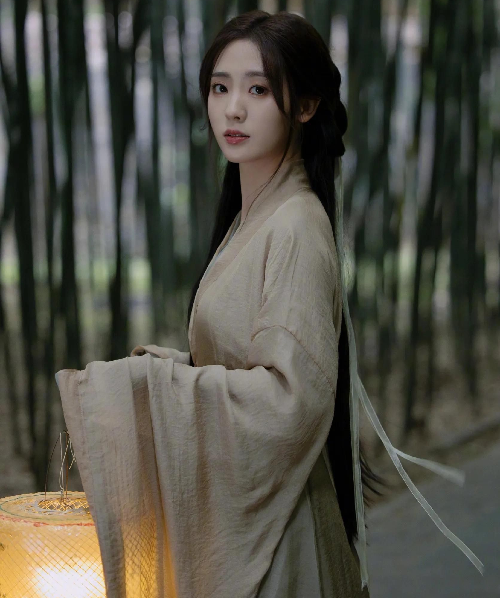 刑菲竹林古风美照清冷素雅美丽纯净