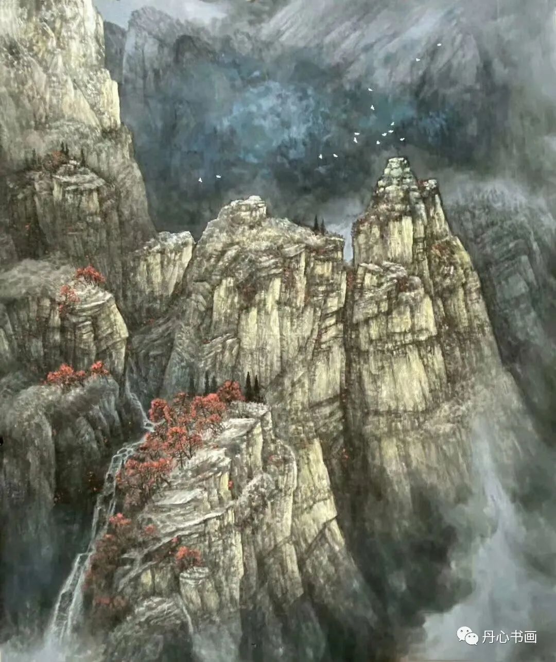 构图深远壮阔笔法苍劲古拙青年山水画家马硕