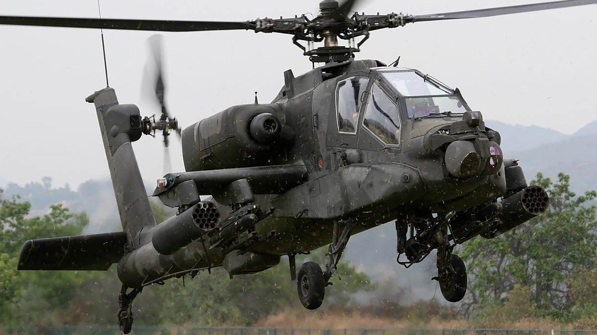 美国陆军飞行训练合集,强悍的ah-64"阿帕奇"武装直升机!