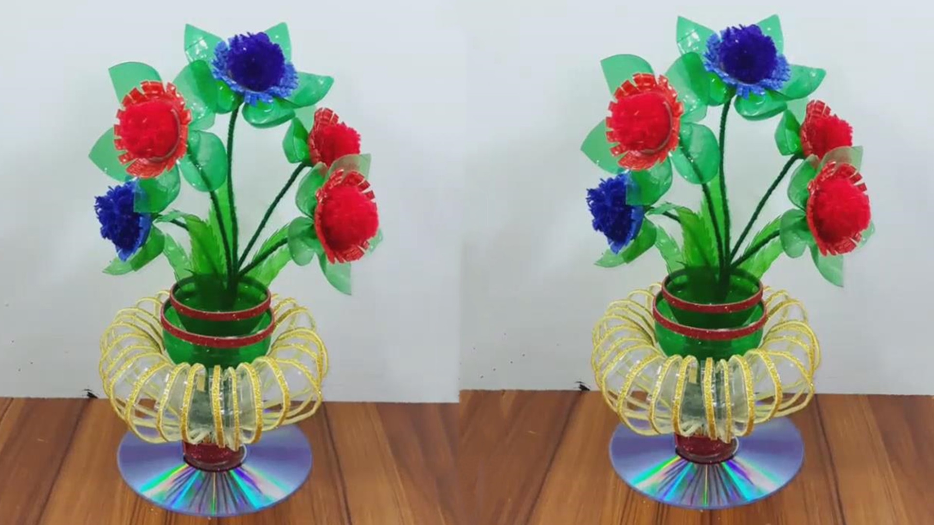 废物利用diy,塑料花瓶的制作方法!