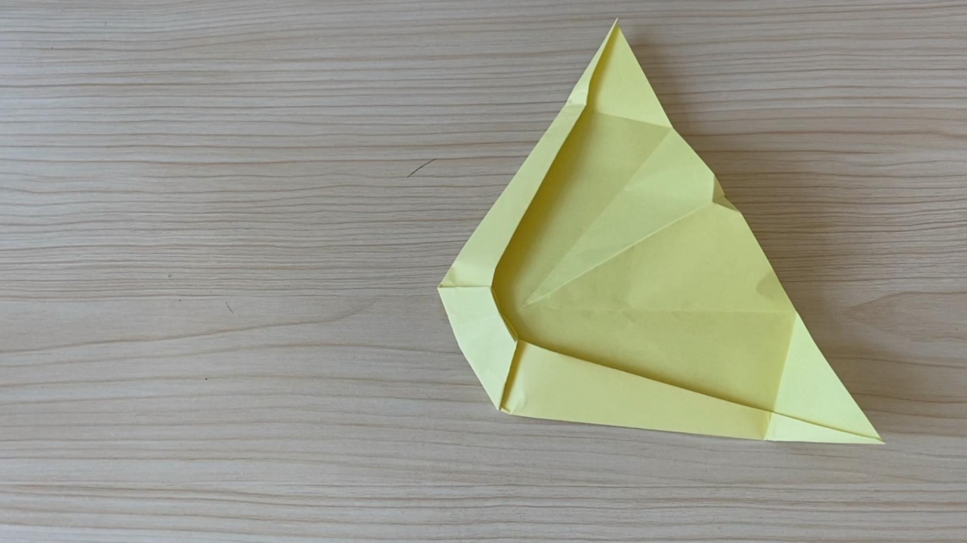 手工折纸教学,"冲浪"纸飞机的制作方法!