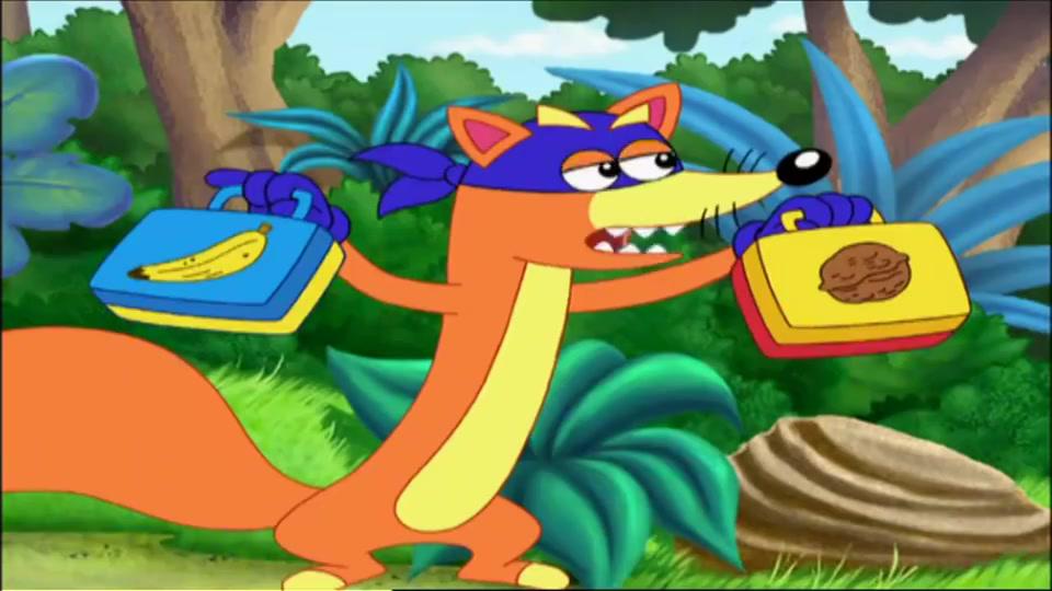 爱探险的朵拉:捣蛋鬼的速度好快,偷走了午餐,真是坏呀