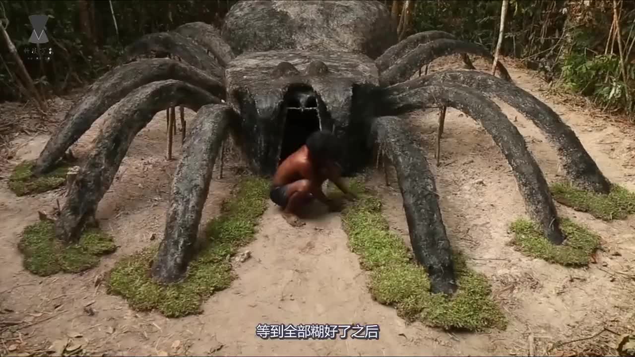 小伙脑洞大开搭建一座巨型蜘蛛房你敢住进去吗