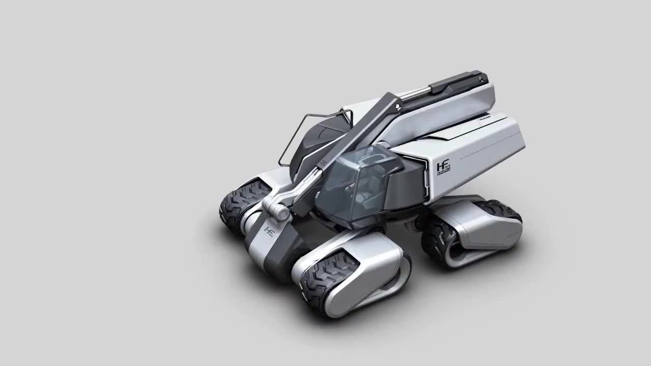 未来概念挖掘机科幻感十足都舍不得到工地干活了