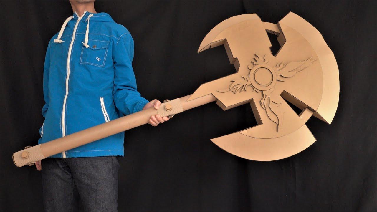 难以置信的纸板diy,大神用纸板制作勇者斗恶龙虚空斧