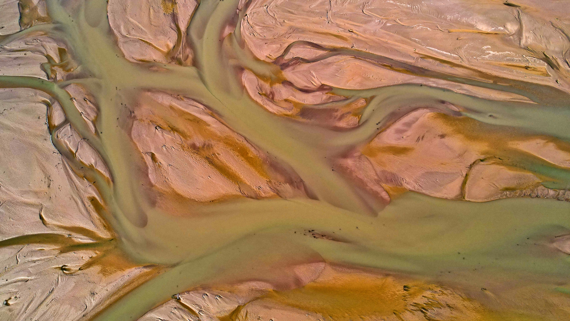 水量增多泥沙冲刷黄河河道出现大量纵横河汊壮美如大地血脉