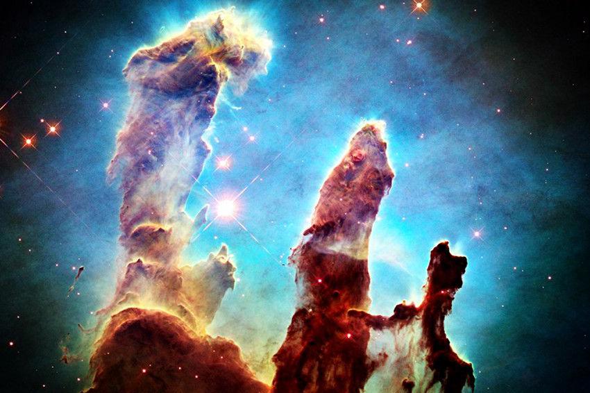 科学家拍到星际大战?宇宙深处亮光闪射,“创生之柱”已被摧毁!|星云_新浪新闻
