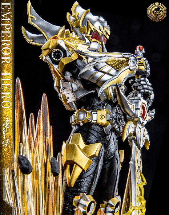 铠甲勇士帝皇侠超霸气雕像公开重达5公斤的土豪粉丝镇宅神物