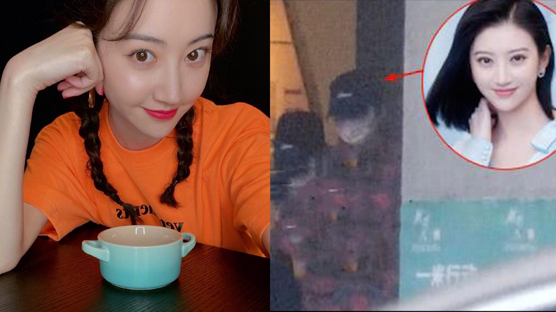 景甜现身美容诊所,结束后小跑离开