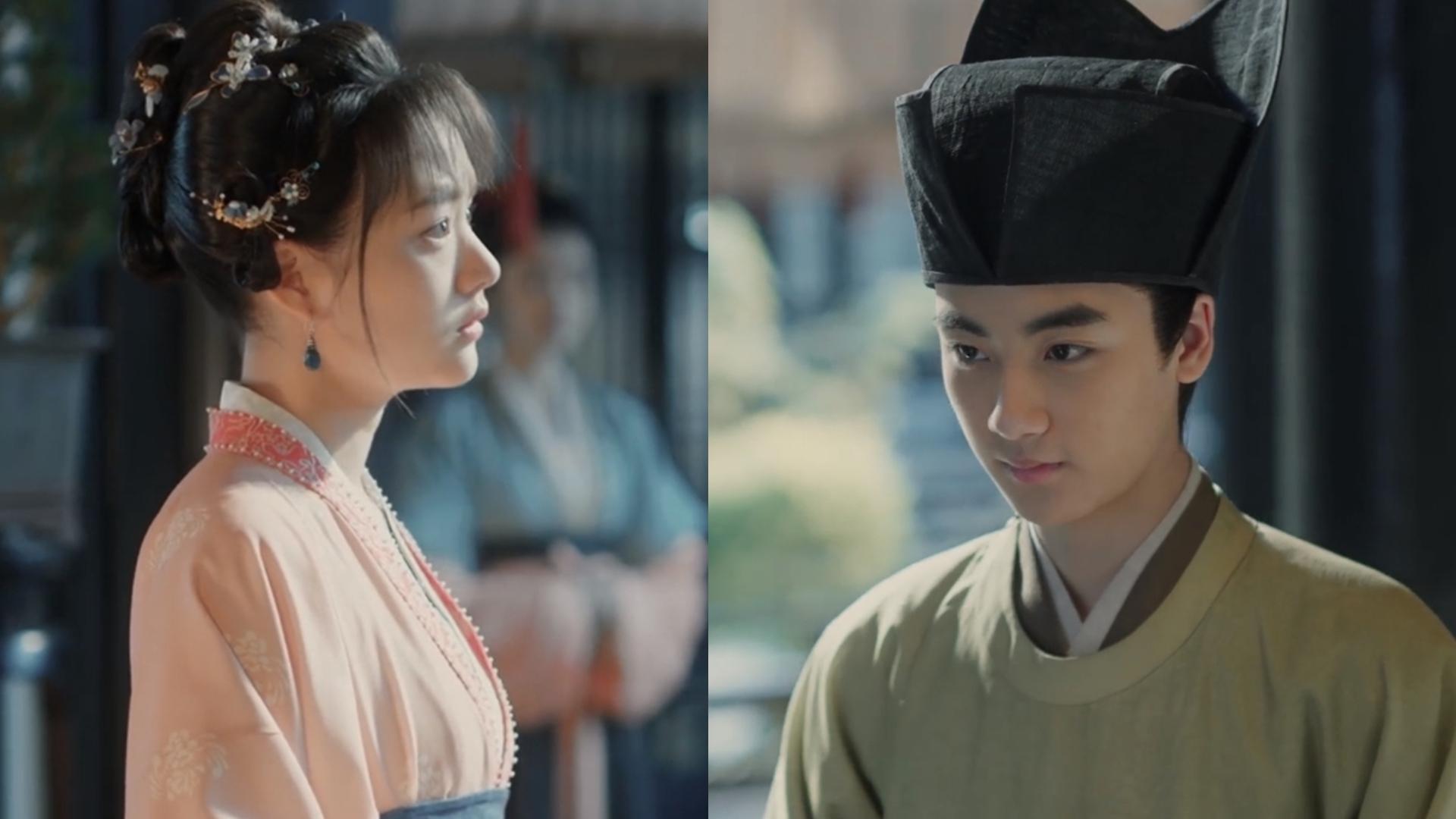 怀吉催徽柔背书写字,徽柔强行辩解嘟嘴气鼓鼓,怀吉偷笑满脸宠溺