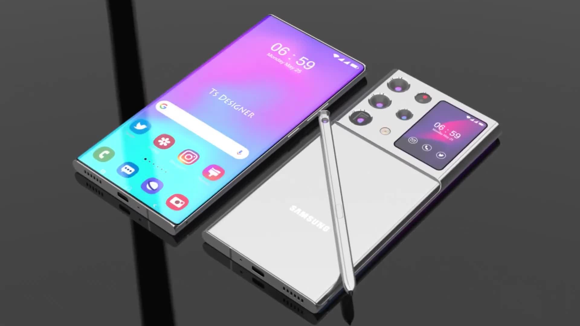 三星s24ultra概念机副屏手写笔相机实现全面屏