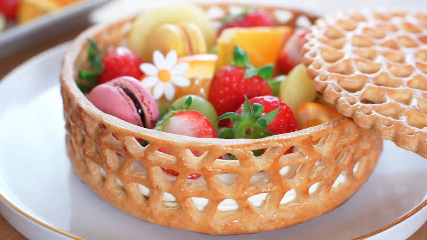 水果花篮蛋糕第一次看就被惊艳到了