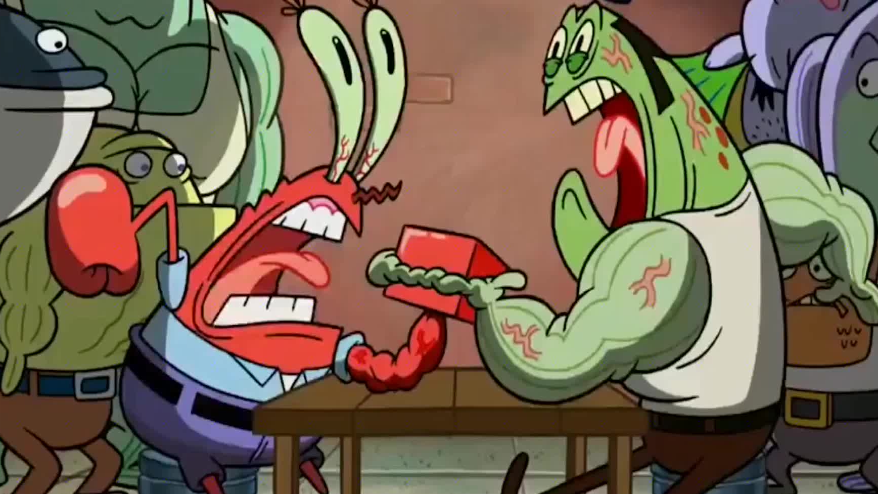 痞老板为了向老蟹挑战掰手腕苦练三个月成为肌肉猛男