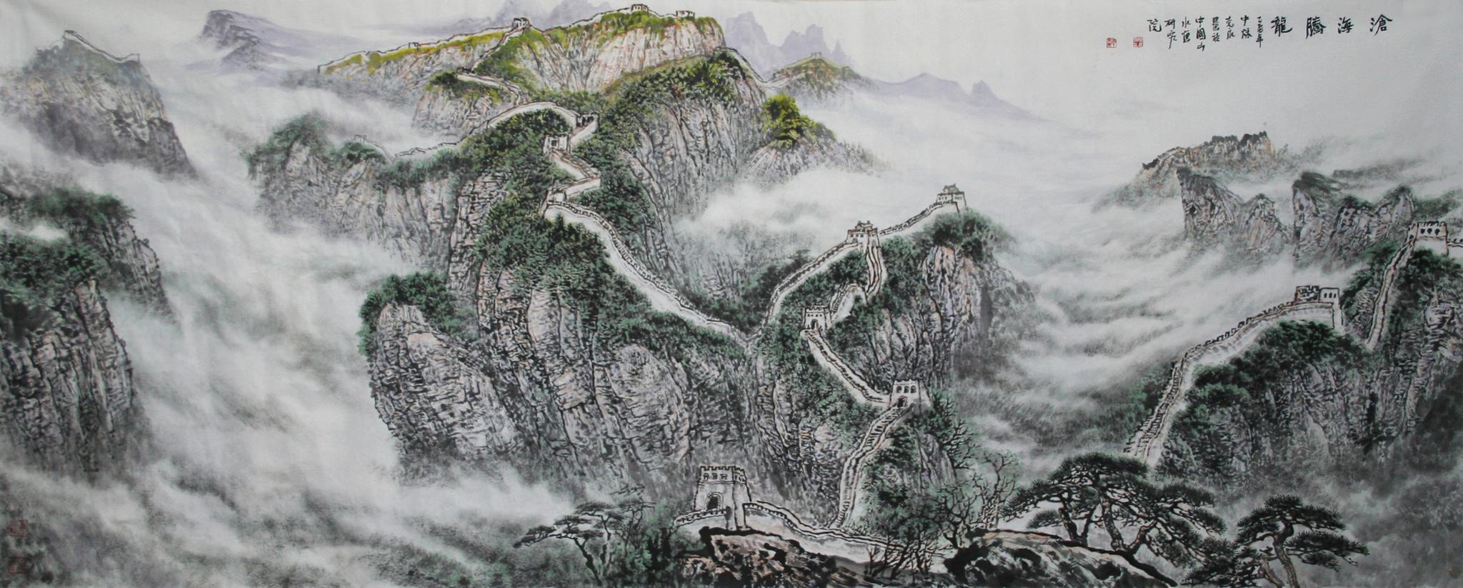 中国山水画研究院院长陈克永,带领燕山画派众画家走进太行山写生