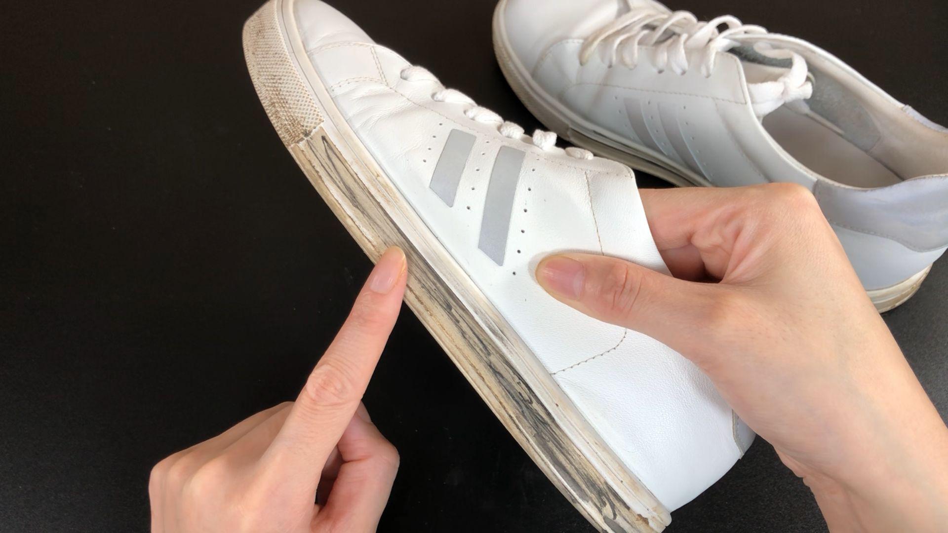 鞋子白边发黄变黑,教你个简单方法,污渍一擦就掉,干净省事