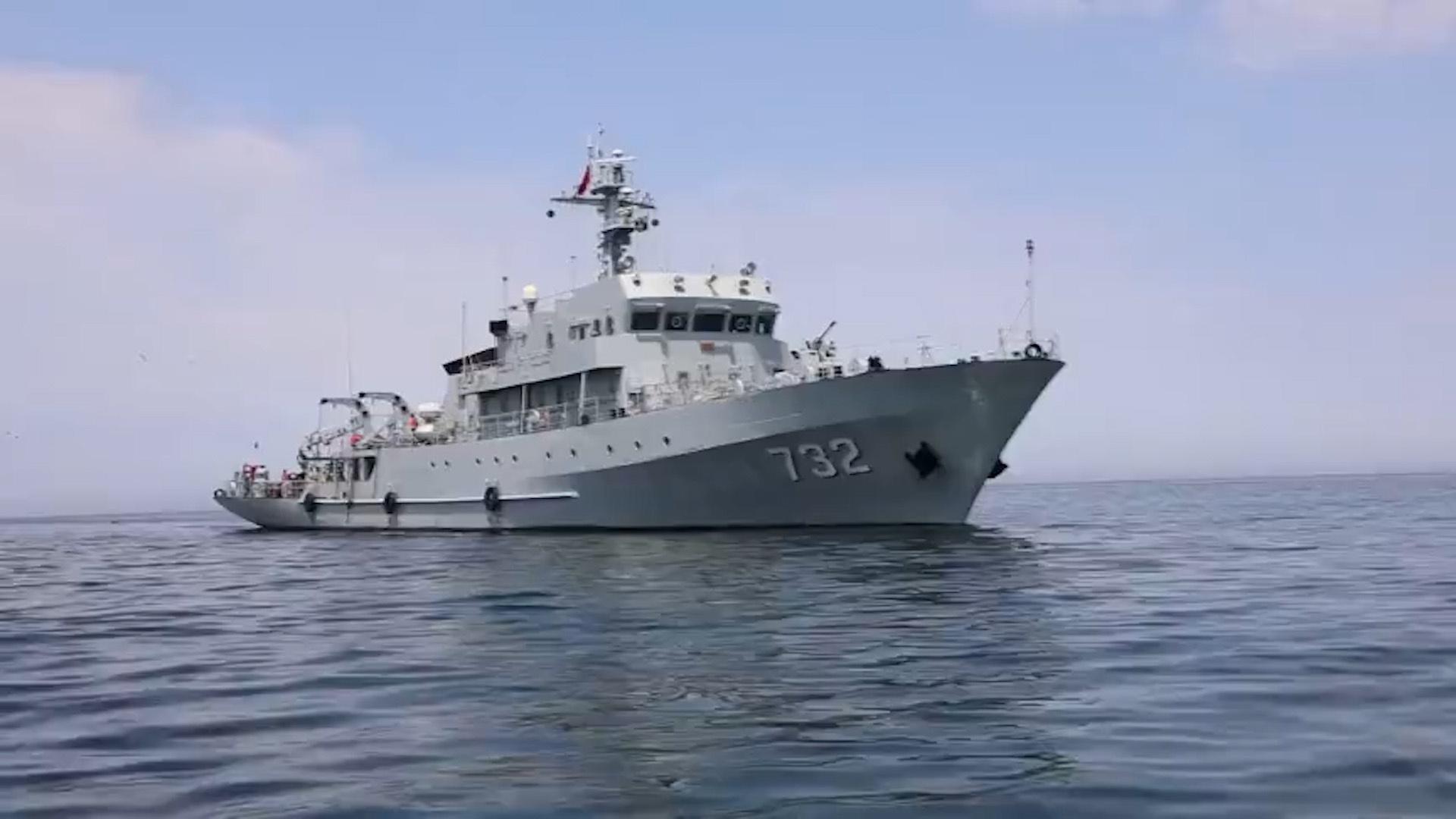 中国海军新型扫雷舰实战化训练现场!