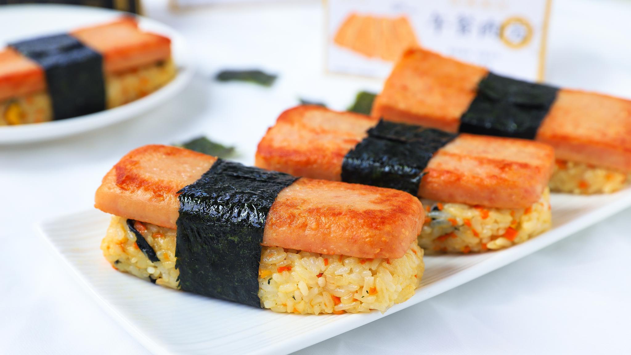 超好吃还简单的午餐肉饭团,你学会了吗?