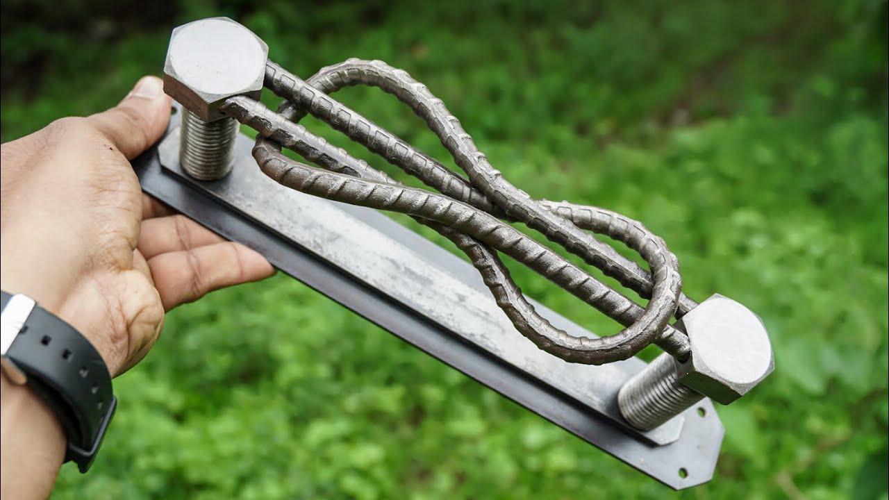 用两根钢筋能制作什么成品很有创造力