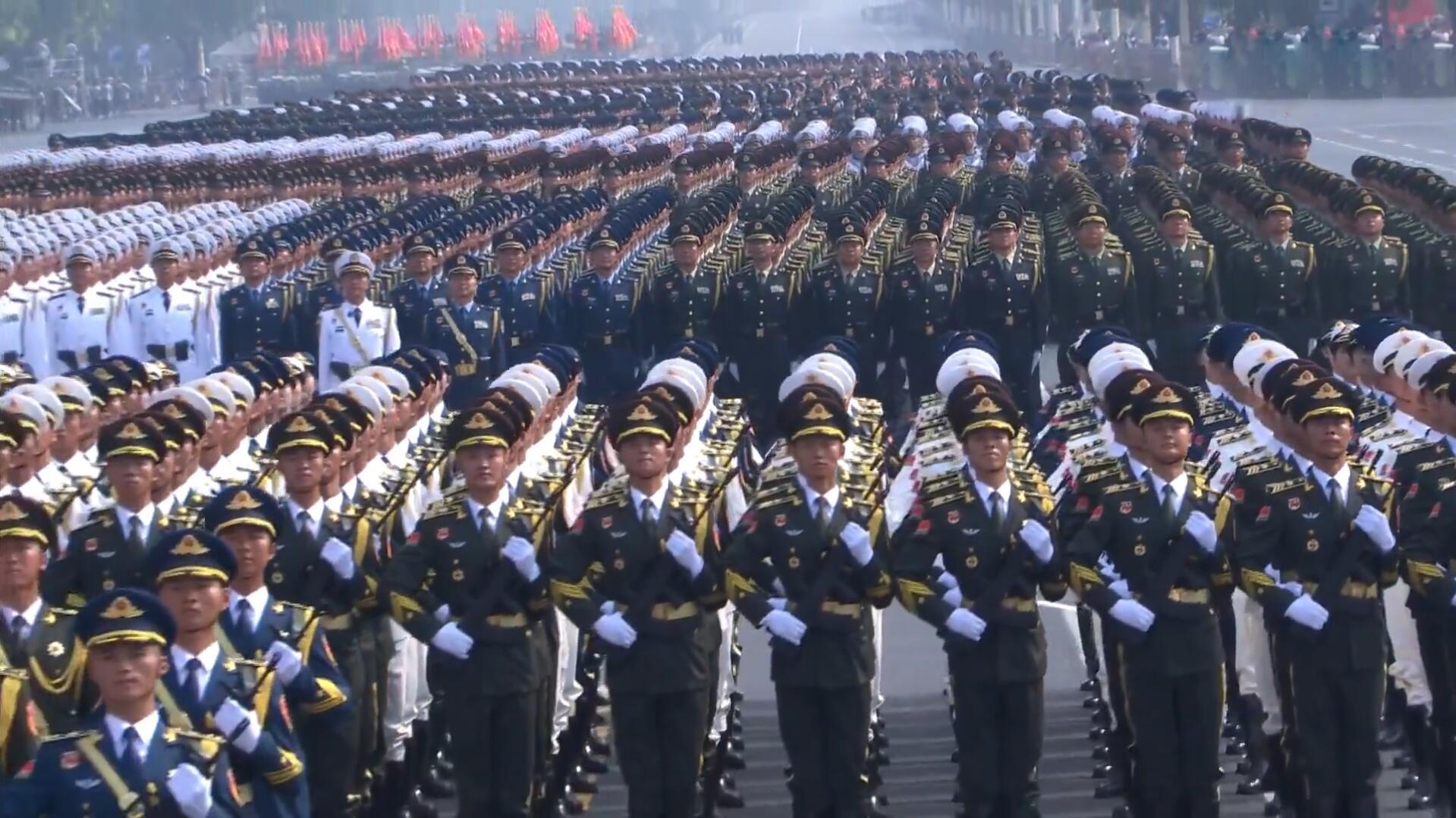 新中国70周年大阅兵,非常威武的短镜头,彰显中国军人英姿风采!