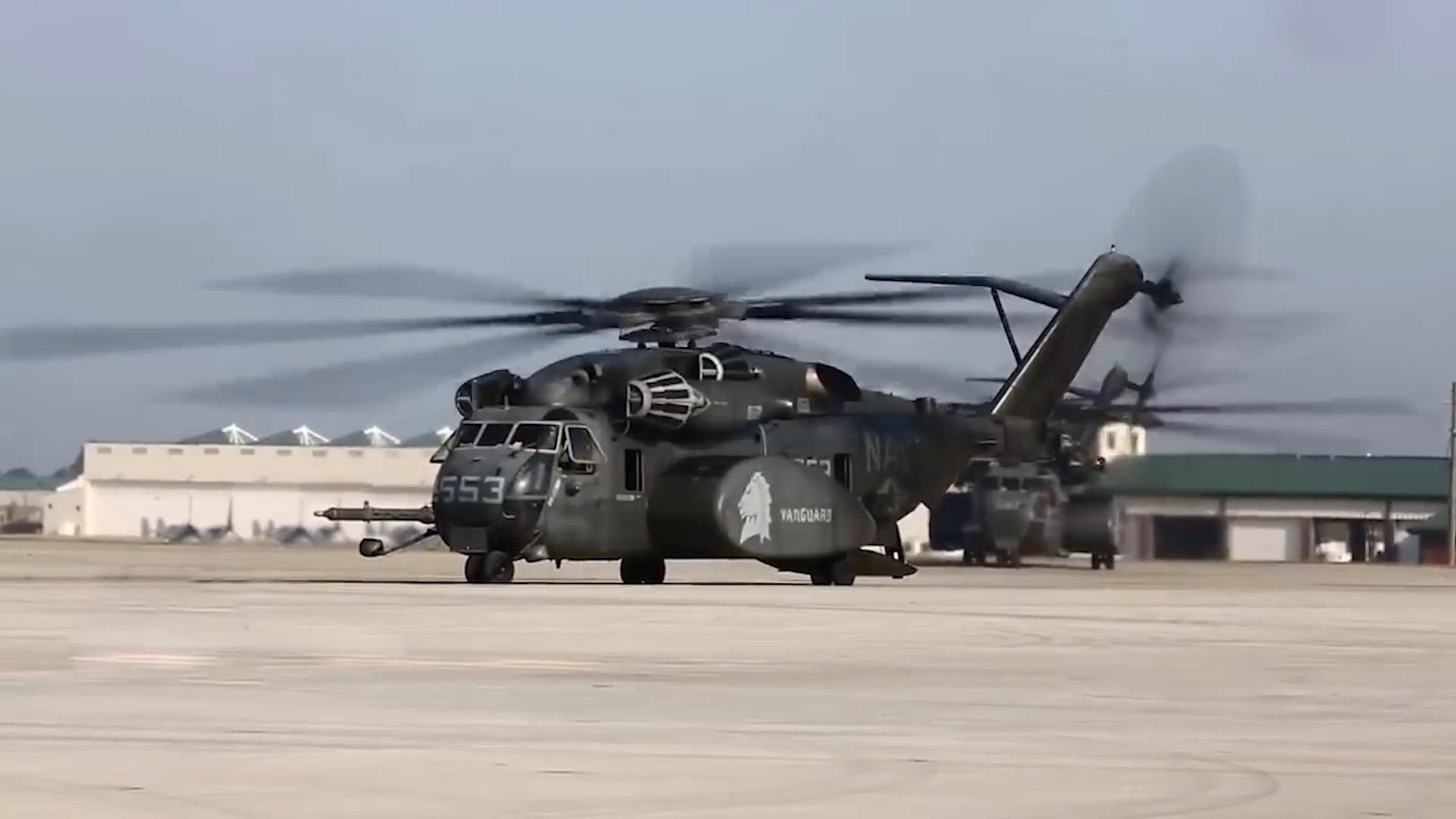 美国海军陆战队,ch-53e超级种马!