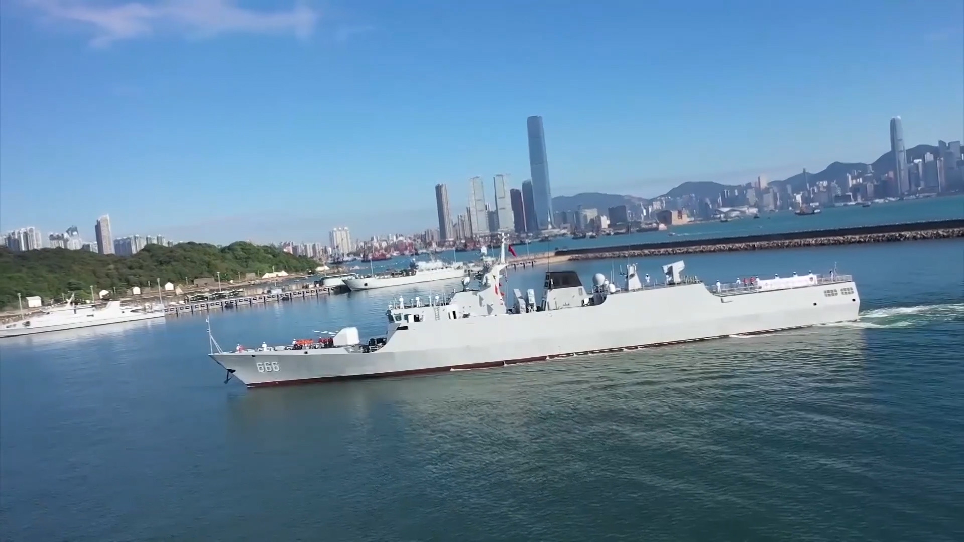 中国海军宿迁舰,荆门舰,正式加入驻香港部队战斗序列!