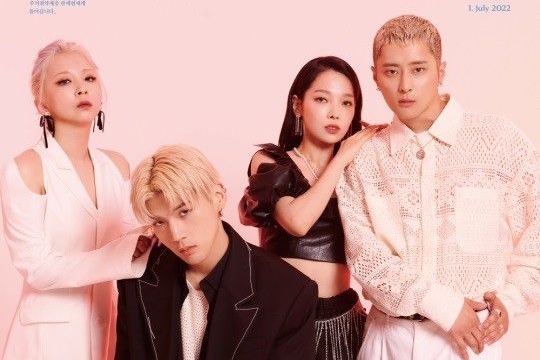 韩国男女混合组合kard拍公益杂志写真