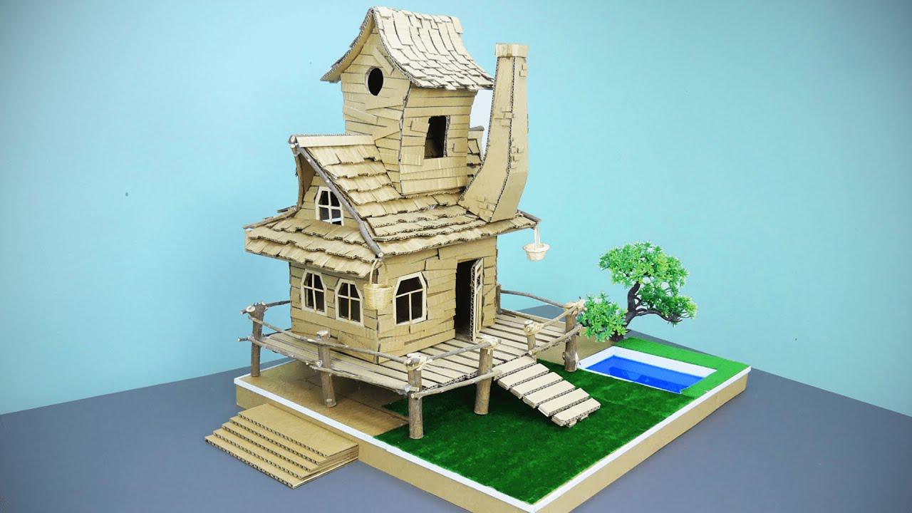 手工制作,纸板创意,女巫学院