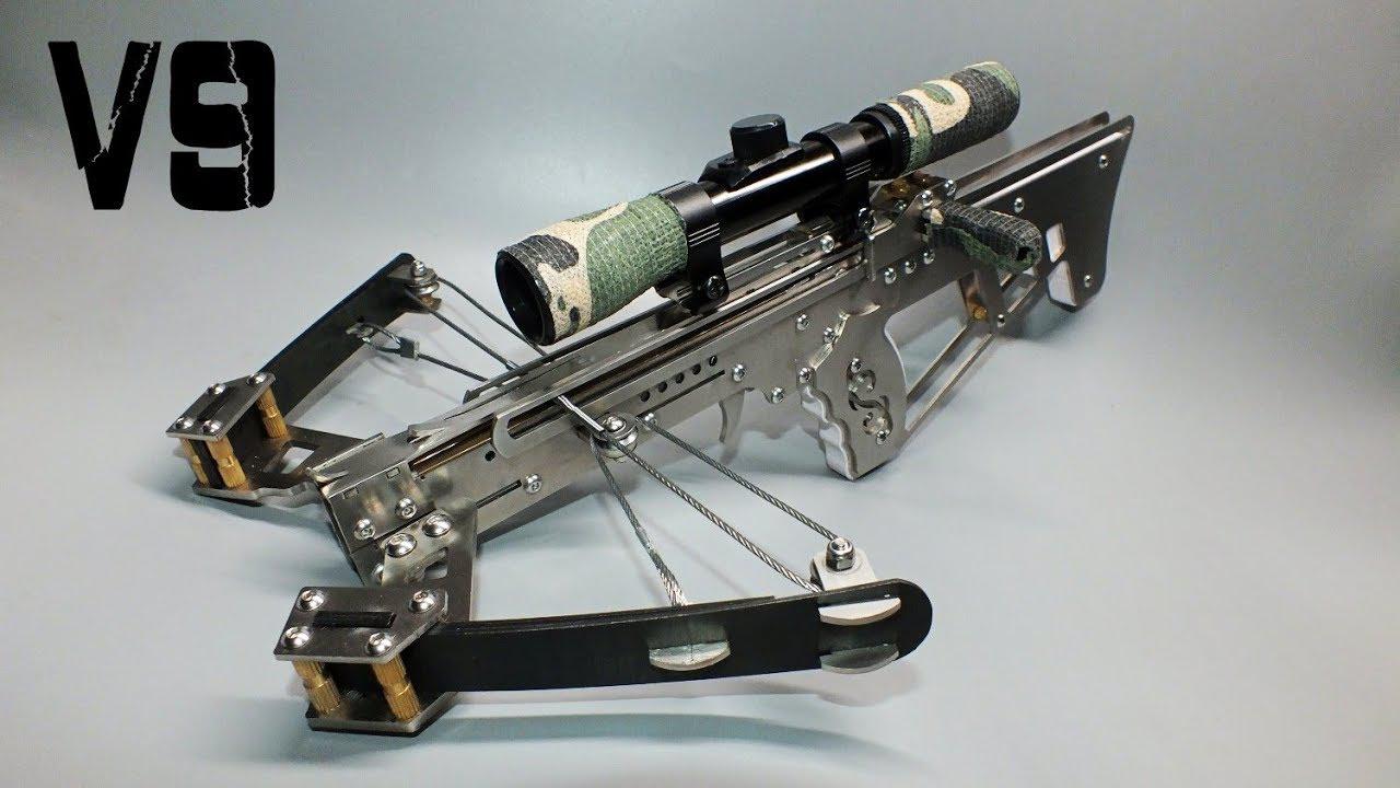 做工精致的全不锈钢迷你弓弩,还带狙击镜