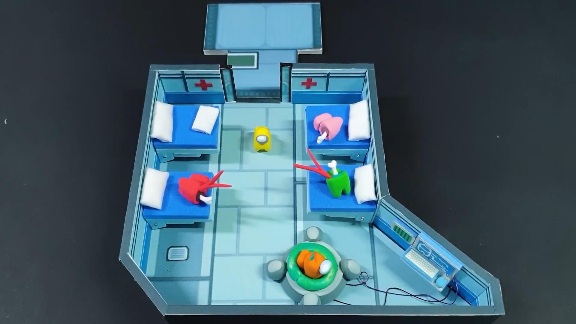 diy迷你娃娃屋,外星人的飞船医院