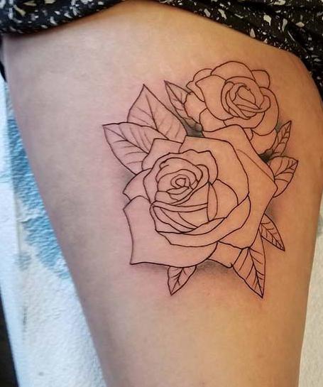 准备好纸巾,让人流着鼻血看完的22个玫瑰大腿纹身,被惊艳到了|玫瑰