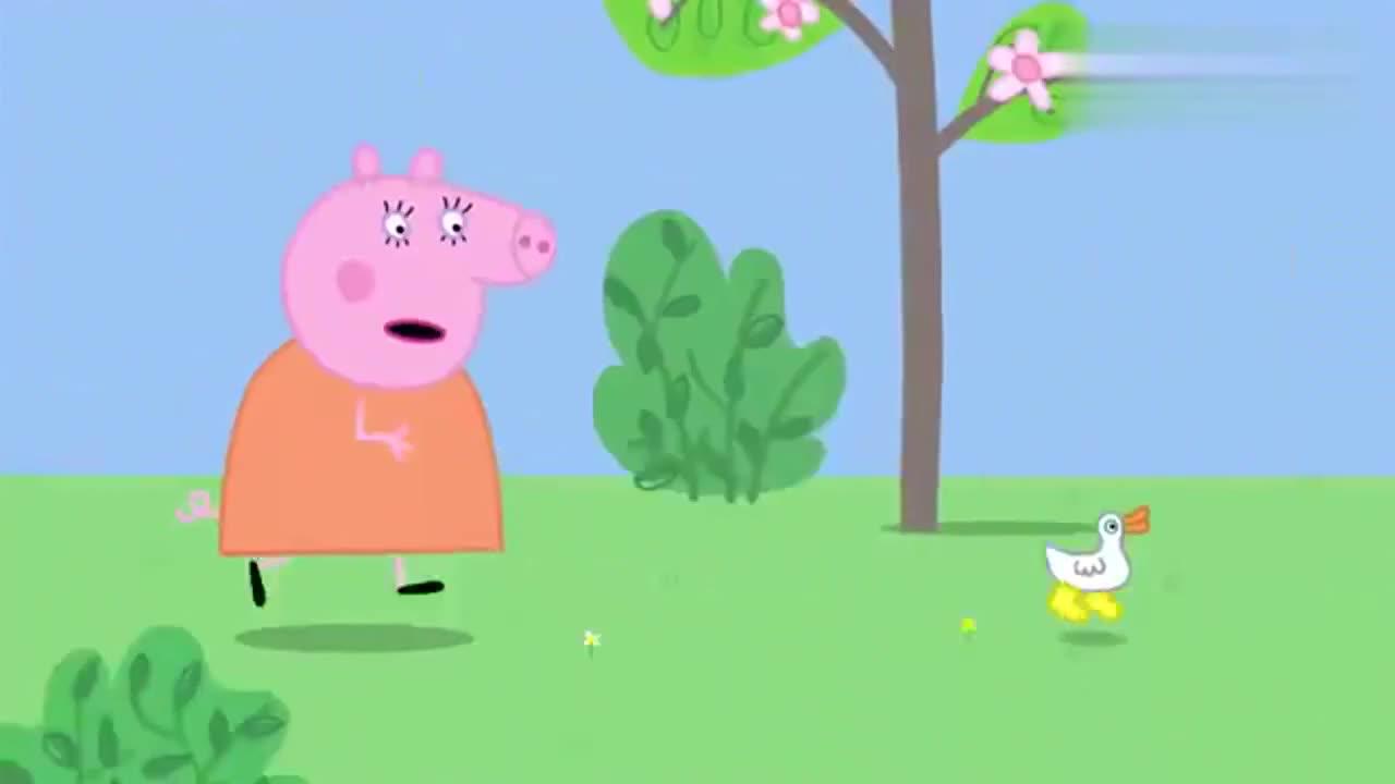 鸭太太穿走了佩奇的雨靴