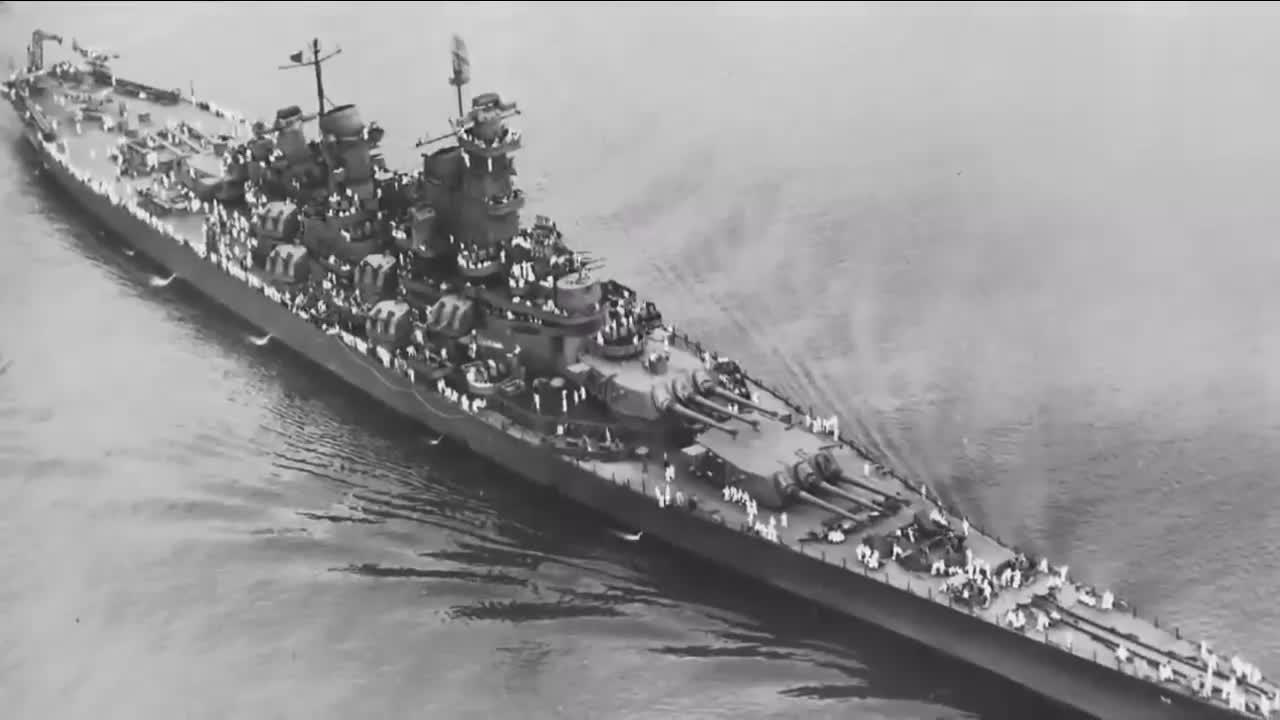 获得19枚战斗之星的新泽西号战列舰