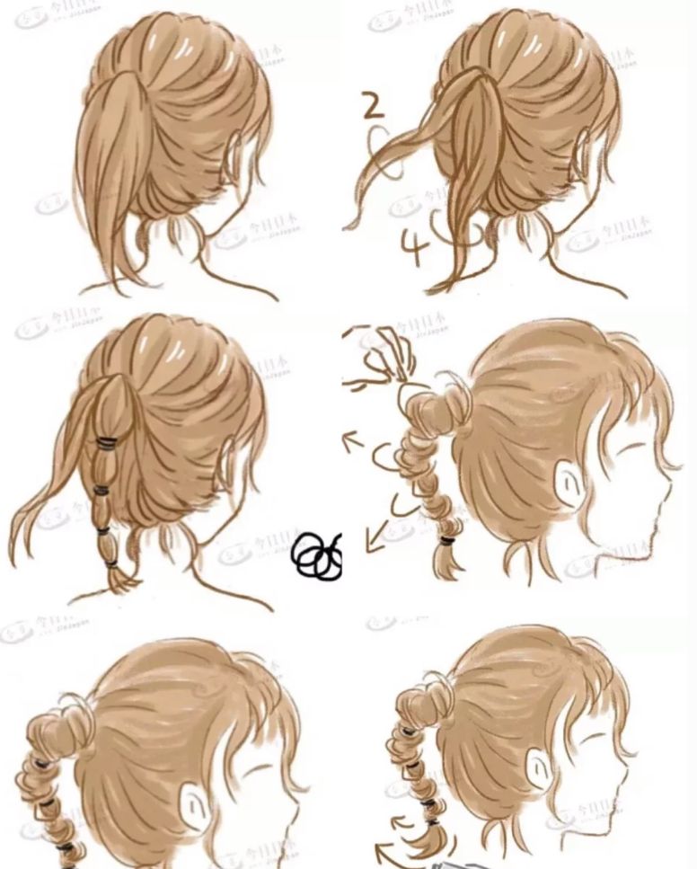 这款中短发"伪日系"编发,很适合正在留长发而处于尴尬期的女生.