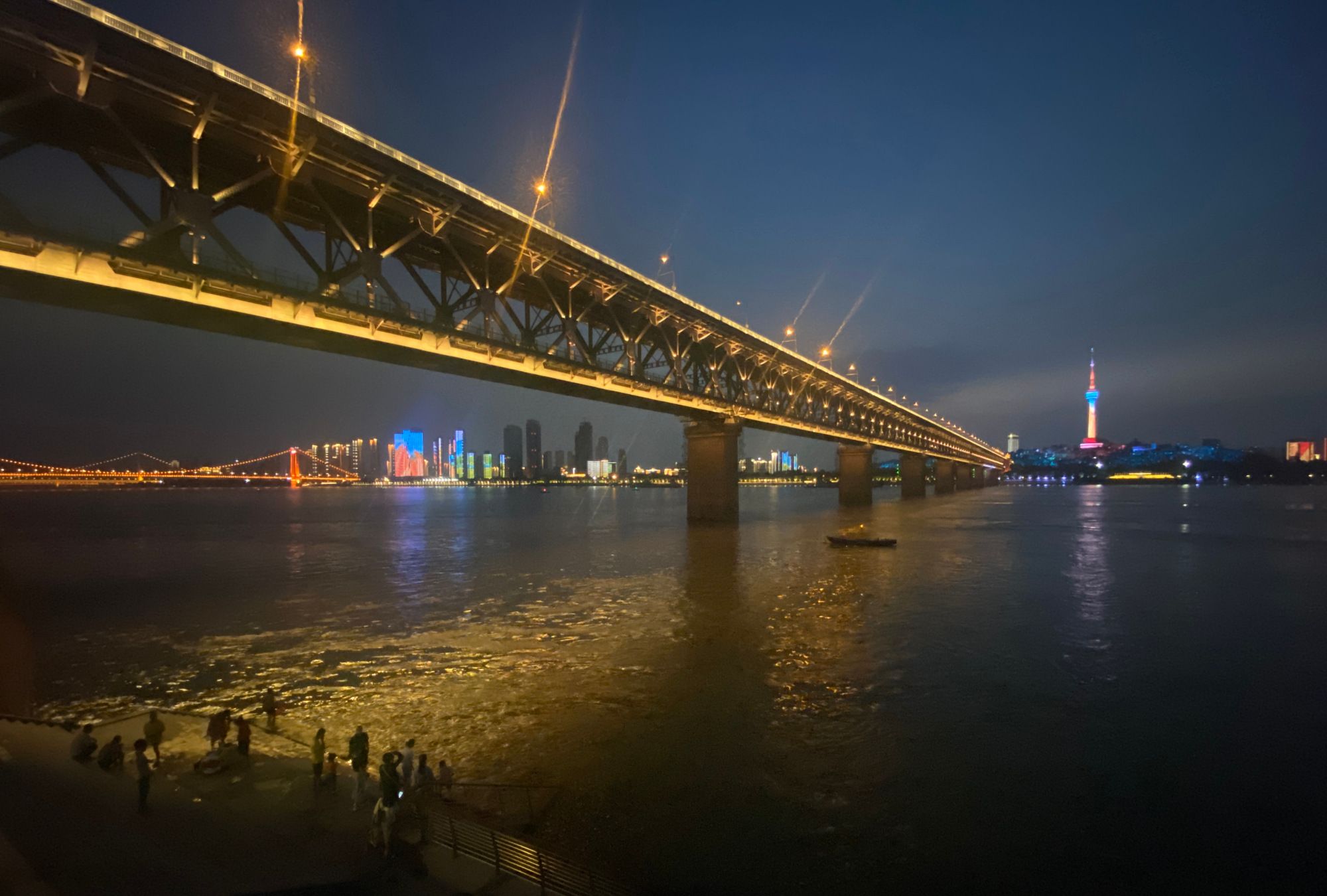 雨后晚霞中的武汉长江大桥_高清图集_新浪网