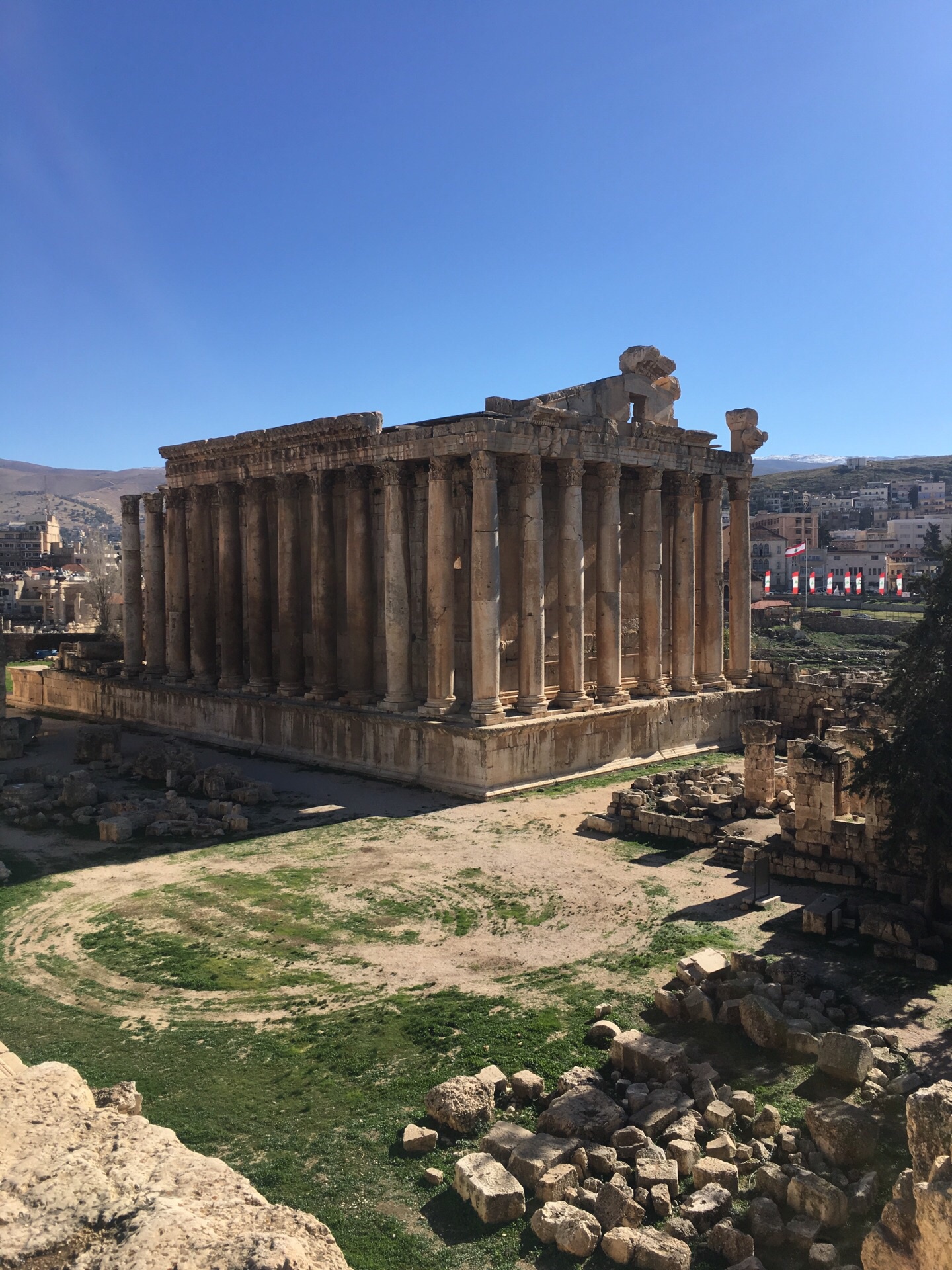 游览西亚黎巴嫩巴勒贝克神庙古罗马神庙遗址