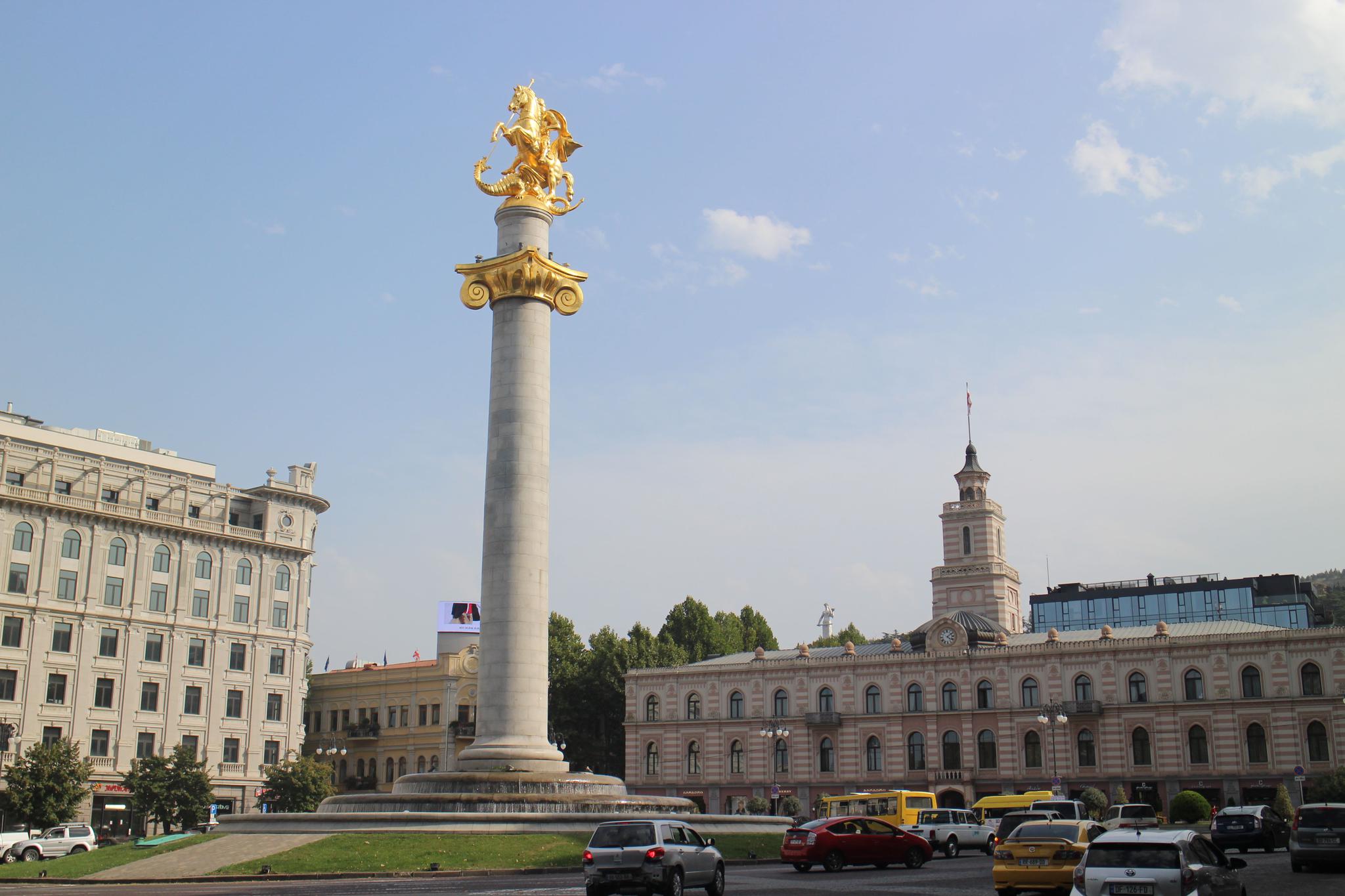 游览西亚格鲁吉亚第比利斯第比利斯自由广场