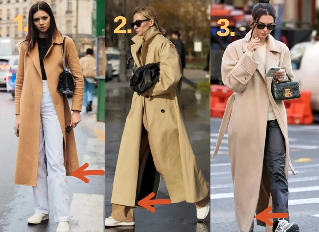 王凯丽长大衣里面套裙子,竟然这么好看!