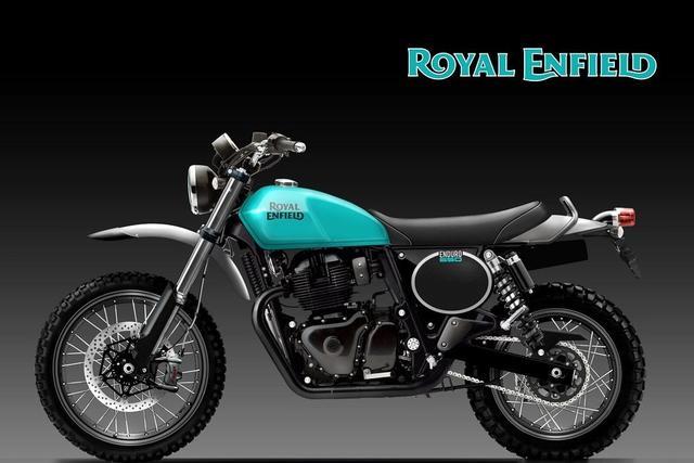 皇家恩菲尔德拉力风格复古摩托车