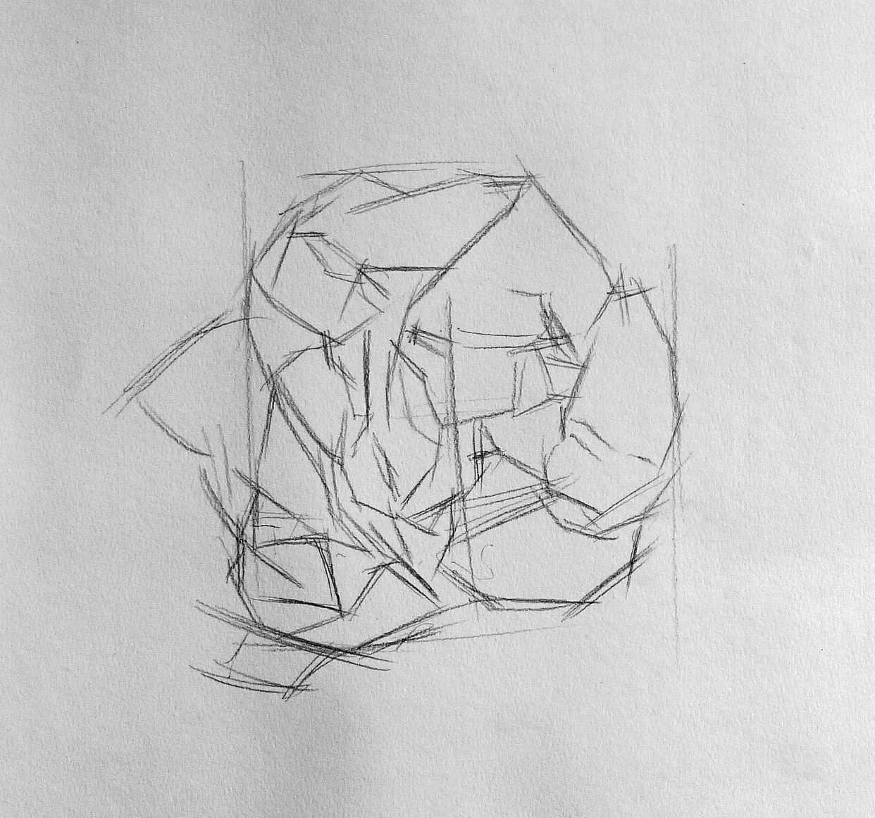 "一团纸"的素描——怎样画?