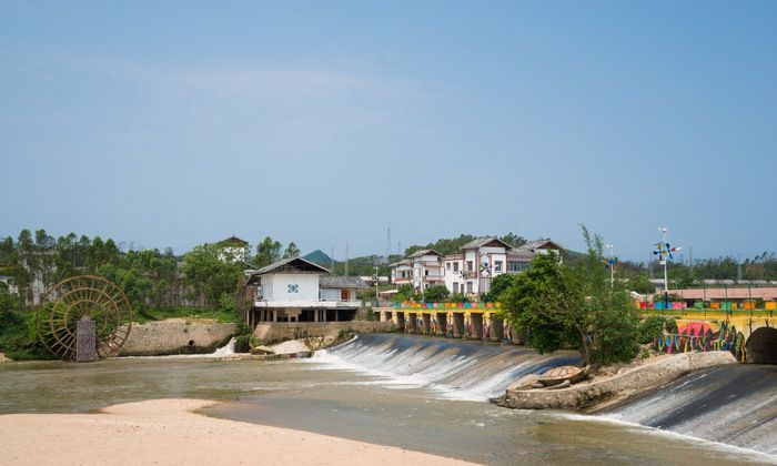 多年前拍摄的广西陆川县吹塘十里河画景区,九洲江畔走一走