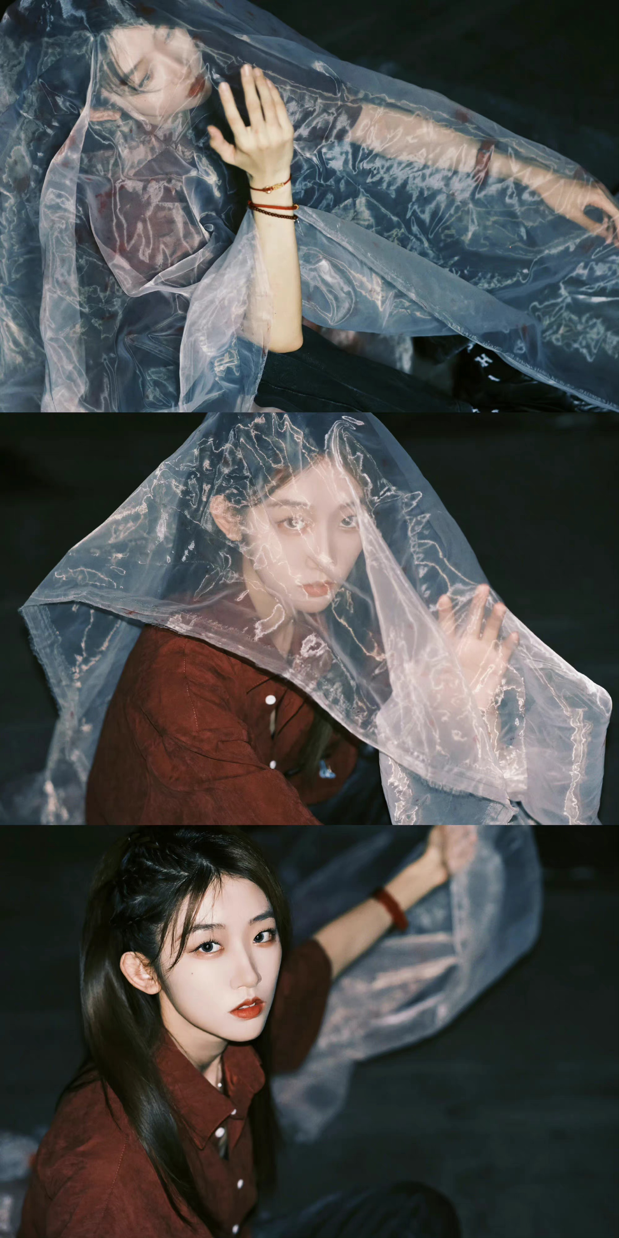 张月铭身穿红色衬衫又美又帅个性十足生日快乐未来可期