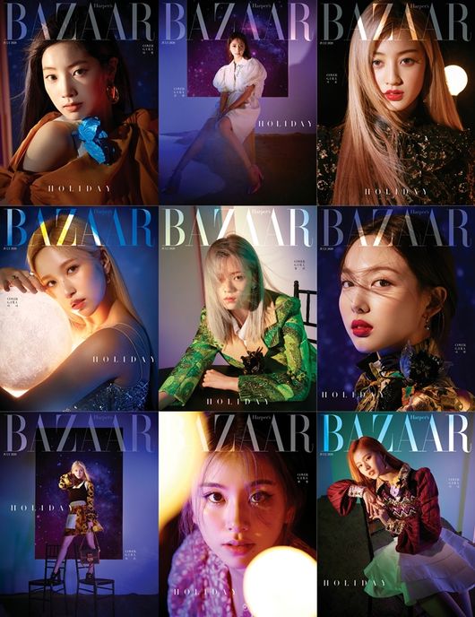 TWICE在《Harpers Bazaar》杂志的个人系列封面照中展现了她们的美丽
