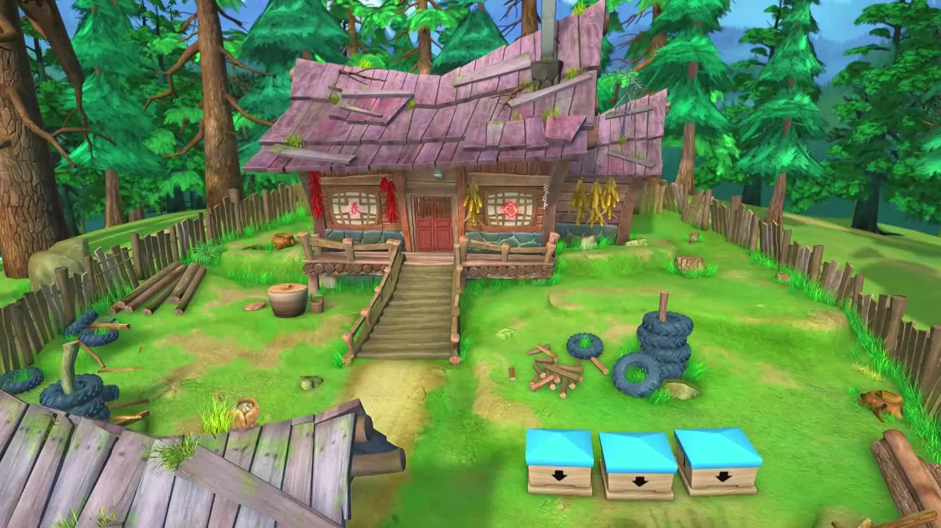 熊出没可恶光头强抓着蜂后不放可怜的蜜蜂们只能听从指挥